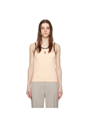 Ernest W. Baker Beige Embroidered Tank Top