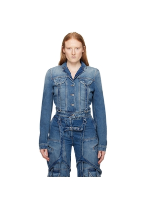 Off-White Blue Cargo Denim Jacket