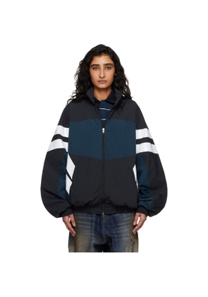 VETEMENTS Black & Navy Taped Track Jacket
