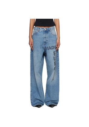 VETEMENTS Blue 'Made In Europe' Jeans