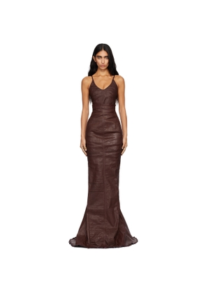 Rick Owens DRKSHDW Burgundy Concordians Lido Maxi Skirt