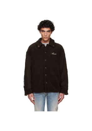 AMIRI Brown Bones Studded Overshirt