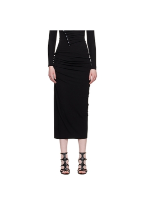 Rabanne Black Jersey Midi Skirt