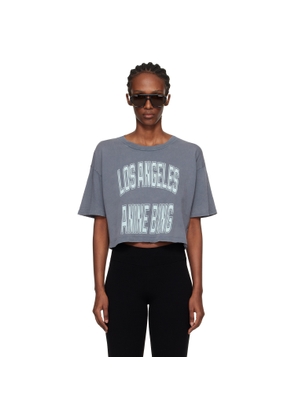 ANINE BING Gray Johnny Cropped T-shirt