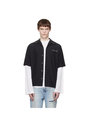 AMIRI Black 'Amiri' Stud Camp Shirt