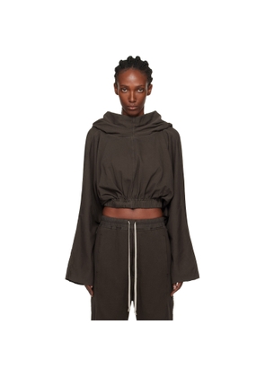 Rick Owens DRKSHDW Gray Concordians Cropped Hoodie