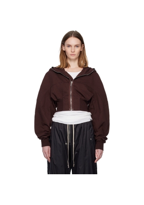 Rick Owens DRKSHDW Burgundy Concordians Collage Hoodie