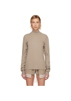 Rick Owens DRKSHDW Taupe Concordians Headon Dbl Sweater