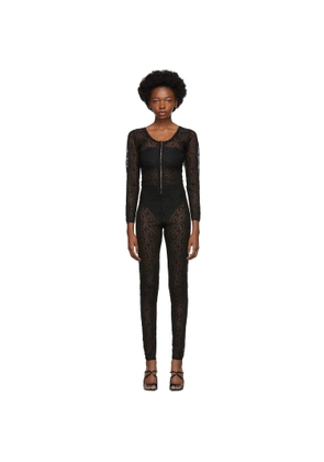 Diotima Black Lace Jumpsuit