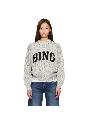 ANINE BING Gray Sydney Crew 'Bing' Sweater