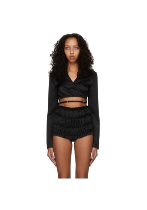Anna October Black Iris Wrap Top