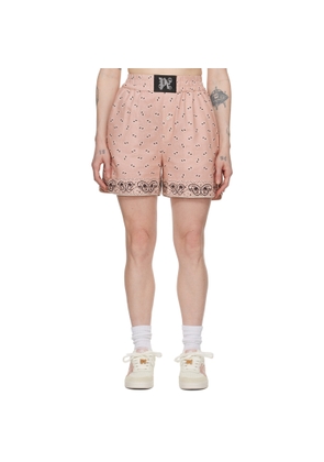 Palm Angels Pink Paisley Shorts