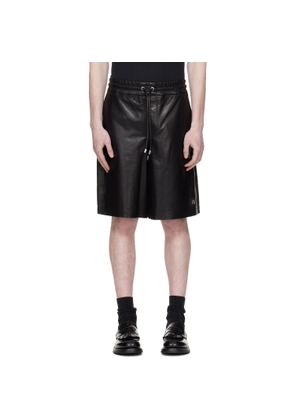 AMIRI Black MA Oversized Leather Shorts