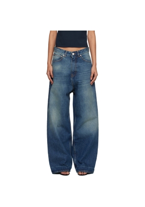 VETEMENTS Navy Washed Baggy Jeans