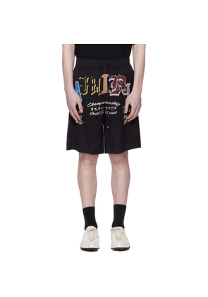 AMIRI Black Varsity Patch Shorts