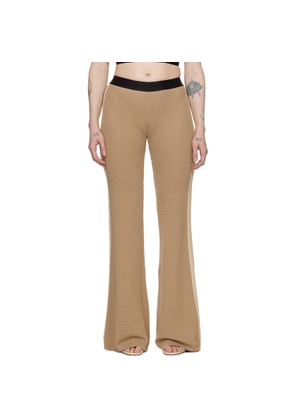 Palm Angels Taupe Stripe Lounge Pants