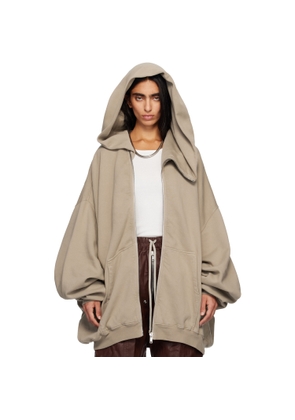 Rick Owens DRKSHDW Taupe Concordians Megamountain Hoodie