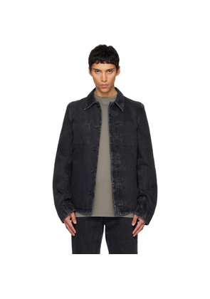 Rier Black Faded Denim Jacket