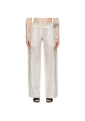 Palm Angels Off-White Drawstring Trousers