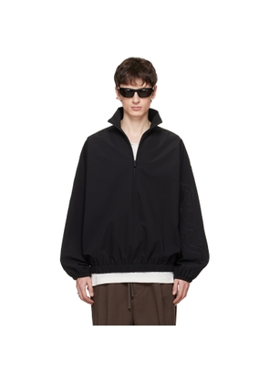 Fear of God ESSENTIALS Black Active Trace Half Zip Track Jacket