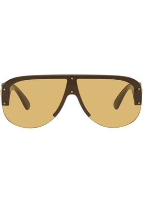 Versace Black Shield Aviator Sunglasses