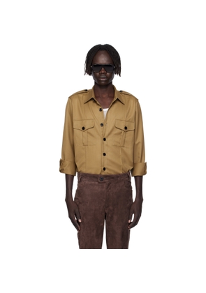 Ernest W. Baker Tan Military Overshirt