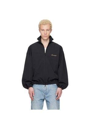 Fear of God ESSENTIALS Black Signature Full Zip Track Jacket