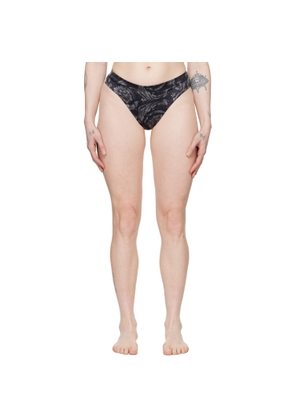 Versace Underwear Black Barocco Briefs