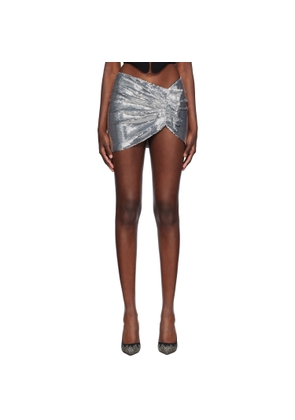 Mônot Silver Mia Draped Miniskirt
