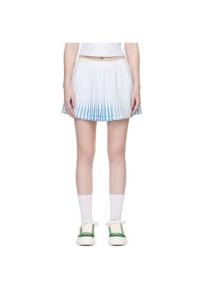 Casablanca White Tennis Printed Racer Miniskirt