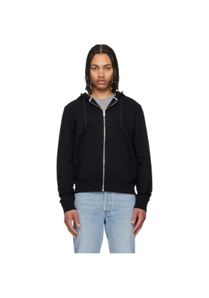 BOSS Black Cotton Terry Tonal Logo Hoodie