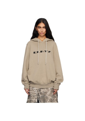 Rick Owens DRKSHDW Taupe Concordians Oversized Hoodie
