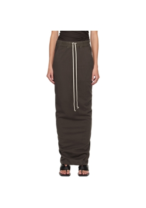 Rick Owens DRKSHDW Gray Concordians Pull On Pillar Maxi Skirt