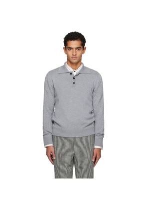 Ernest W. Baker Gray Polka-Dot Polo