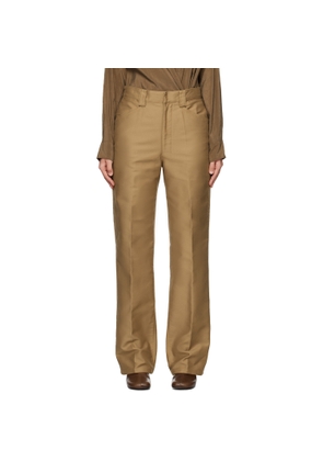 LEMAIRE Tan Straight Trousers