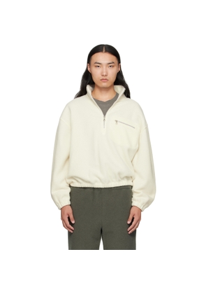 Rier Off-White Fleece Sweater