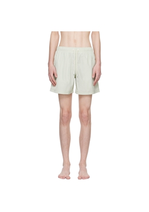Palm Angels Green Embroidered Swim Shorts