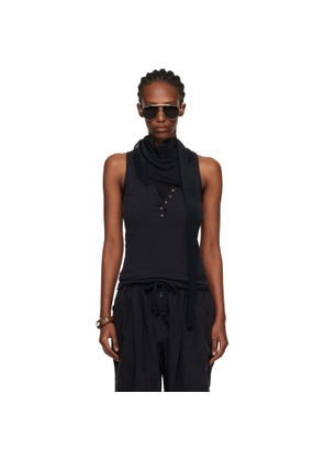 Isabel Marant Black Helma Silk Tank Top