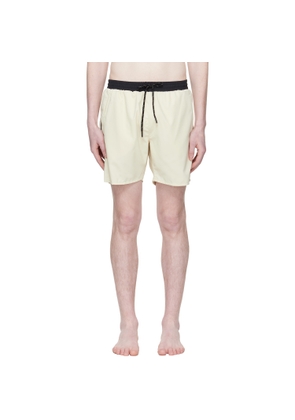 BOSS Off-White Contrast Band Logo Swim Shorts