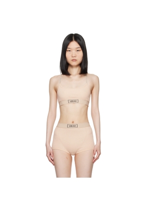 Versace Underwear Beige Scoop Neck Bra