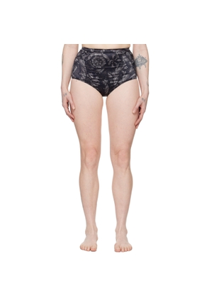 Versace Underwear Black Barocco Briefs