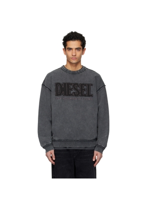 Diesel Gray S-Boxt-Raw-V1 Sweatshirt