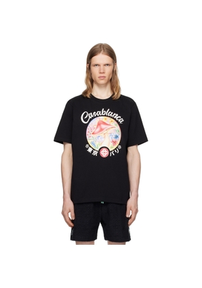 Casablanca Black Mushroom Emblem T-shirt