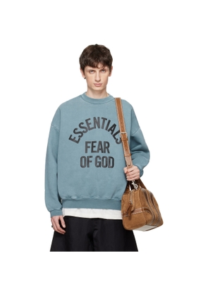Fear of God ESSENTIALS Blue Campus 90s Crewneck Sweatshirt