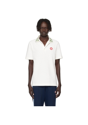 Casablanca Off-White Classic Laurel Pique Polo