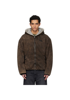Diesel Brown & Beige S-Bryan Reversible Jacket