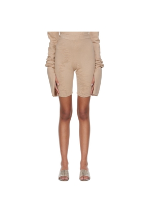 SELASI SSENSE Exclusive Beige KBN Knitwear Edition Shorts