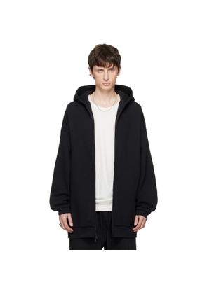 Fear of God ESSENTIALS Black 'Property' Lounge Long Zip Hoodie