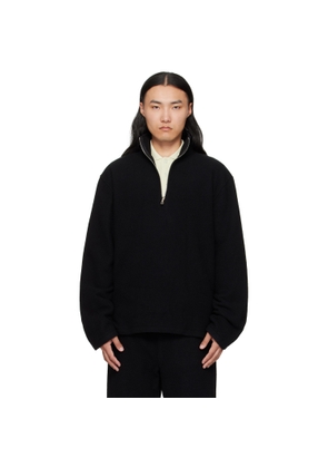 Rier Black Fleece Sweater