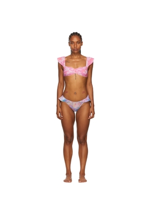 Collina Strada SSENSE Exclusive Purple Recycled Nylon Bikini